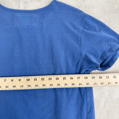 PASSPORT Shirt Mens M Blue Heavyweight Comfort Stretch Travel Pocket Tee