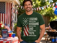 Personalized Papa 250th America Shirt, Custom Dad Grandpa Patriotic Tee
