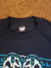 VTG Screen Stars Best Single Stitch T-shirt Cowboy Boots Large Black TEES Wow