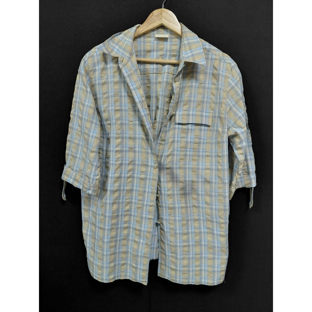 Weekend Plaid Button-Up Shirt Blue