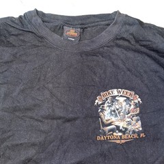Hot Leather Bike Week Daytona Beach FL 2025 Black Long Sleeve Graphic Shirt Larg