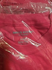 Anti Social Social Club x Hello Kitty Pink T-Shirt Mens Size S Hot Pink