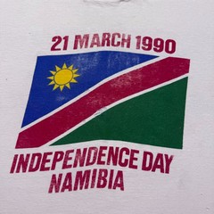 Vintage 1990 Namibia Independence Day Flag Freedom Patriotic T-Shirt USA Made XL