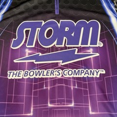 Storm Bowling Company Sublimated Jersey Size XL Quick 1/4 Zip Neon Bowler Shirt