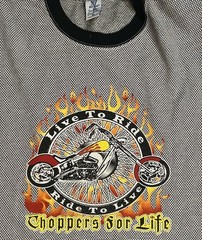 Vintage Choppers For Life Live To Ride Ride To Live Belton Shirt USA Excellent