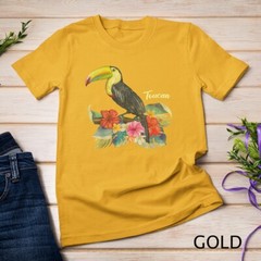 Retro Style Summer Tropical Flowers Leaf Birds Beach Toucans Unisex T-shirt