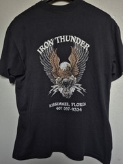 Vintage Harley Davidson 3d Emblem Bad Bones Amrican Biker Tee XL