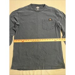 Dickies Navy Long-Sleeve Pocket Tee – Crewneck Work Shirt