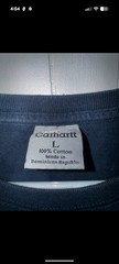 Carhartt Blue Cotton Knit Regular Fit Men’s Pocket Logo Crew Neck T-Shirt L