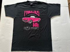 Vtg Fabulous 50’s Pink Corvette Spokane Albertsons Single Stitch Tee Sz XL USA.