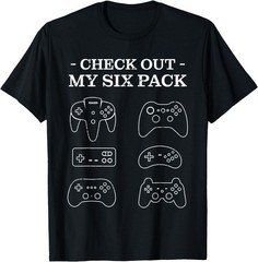 Check Out My 6 Six Pack Gamer Video Funny Gamers Gift T-Shirt