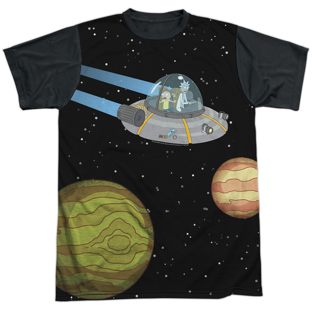 Rick And Morty Rick And Morty In Space Adult Costume T Shirt (Black Back), S-3XL