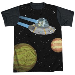 Rick And Morty Rick And Morty In Space Adult Costume T Shirt (Black Back), S-3XL
