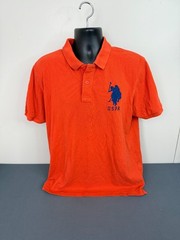 U.S. Polo Assn. USPA 3 Men’s Size XL Orange Shirt with Collar