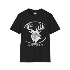 Elkaholic Unisex T-Shirt Gift for Elk Lovers Lodge Shirt Cool Casual Wear