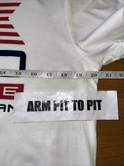 Polo Ralph Lauren T shirt Men L White Offshore Sailing Team American Flag Preppy