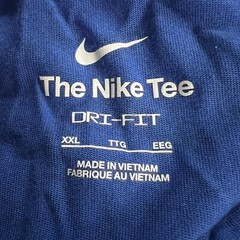 Nike T-Shirt Men Large Blue Short Sleeve Monogram Print Workout DJ5250-480 EUC