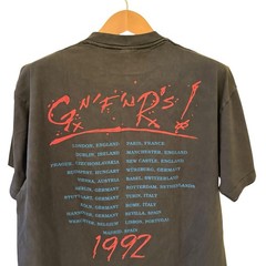 GUNS N ROSES 1992 World Tour VTG 90s Rock Band Single Stitch L T-Shirt REPRINT