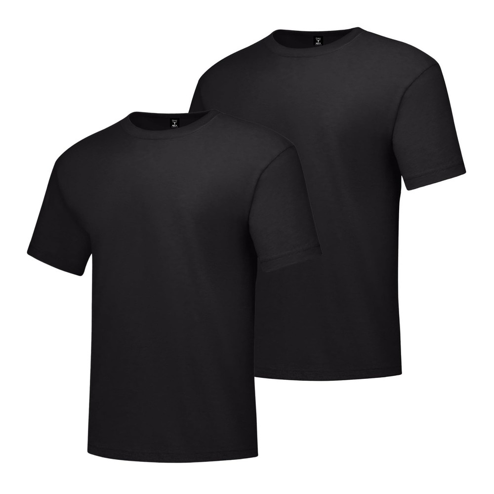 Hanes Men’s Beefy Tall Short Sleeve T-Shirt 2-Pack Black XXLT