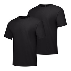 Hanes Men’s Beefy Tall Short Sleeve T-Shirt 2-Pack Black XXLT