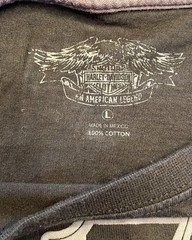 Harley Davidson Motorcycle Skull Number #1 Punisher Black Mens Size Large Biker