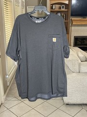 Carhartt Force T-Shirt Men’s 2XL Gray Relaxed Fit Pocket Tee Durable Performance