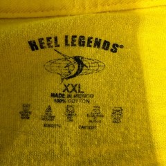 Reel Legends Mahi Mahi Graphic Mens Shirt Size XXL Yellow Cotton Short Sleeve