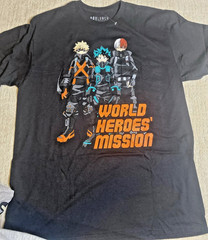 Size Large My Hero Academia World Heros Mission Stealth Suits T Shirt