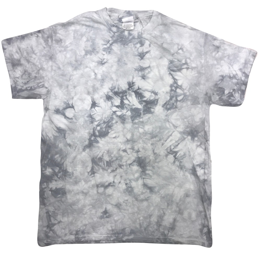Crystal Wash Tie Dye Shirt Colorful Silver T-Shirt