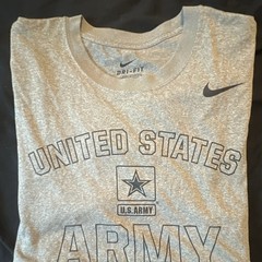Nike Dri-FIT Men’s M Regular Gray Crew Neck Short Sleeve U.S. Army Graphic Tee