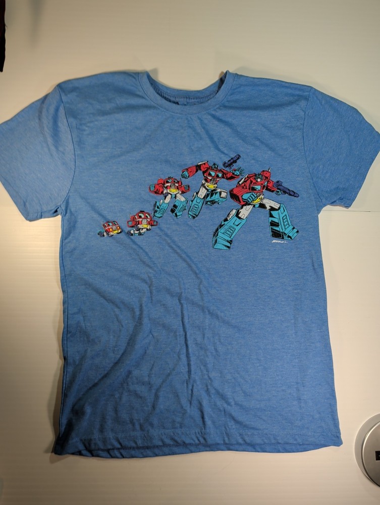 Transformers Lootcrate Exclusive Optimus Prime Blue T-Shirt Men’s Small