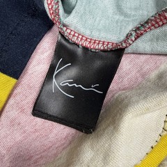 Karl Kani Men’s Color Block Embroidered Logo Crew Neck Short Sleeve T-Shirt M