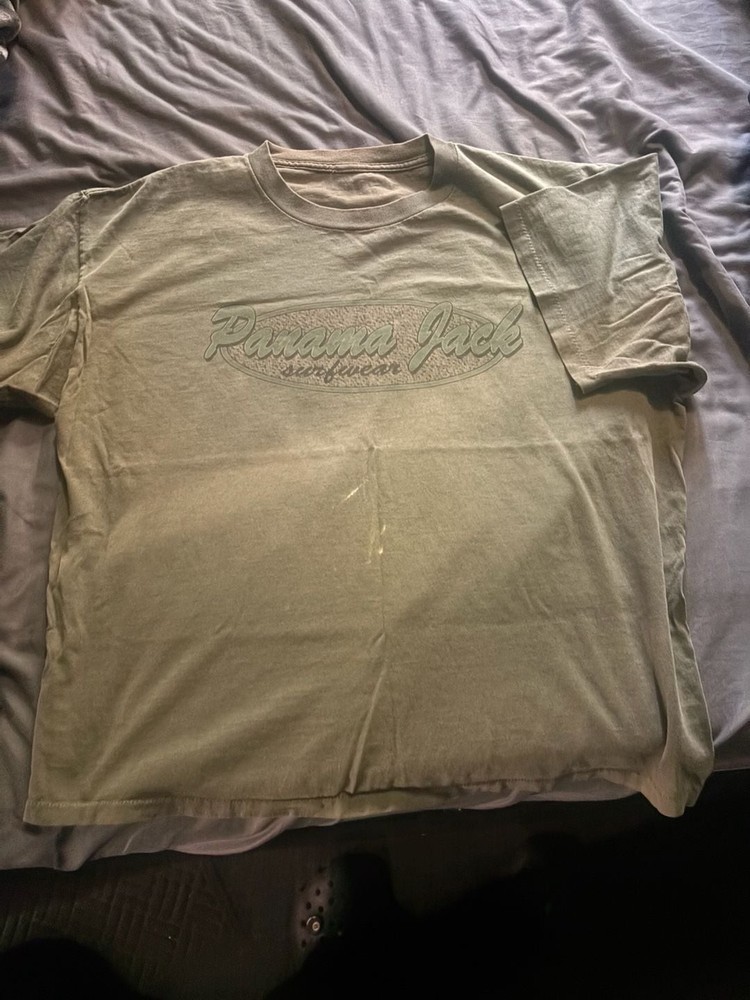 Vintage Panama Jack Surfwear Olive Green Graphic T-Shirt XL