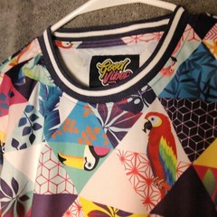 Good Vibes Shirt Retro 80s 90s Size Large Life is A Beach Drill Clothing