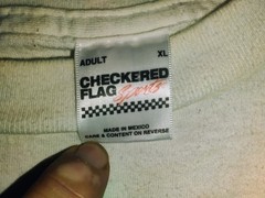 CHECKERED FLAG SPORTS MEN’S XL 2001 NASCAR WINSTON CUP SERIES VINTAGE T-SHIRT