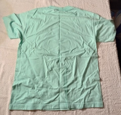 FAMOUS STARS AND STRAPS skull Palm Tree Graphic T Shirt Aqua Size M Y2K