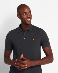 Lyle and Scott Plain Polo T-shirt Charcoal Marl SMALL and XXL ONLY