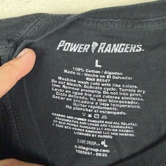 Power Rangers Its Morphin Time Graphic T-Shirt Mens Large Black Cotton MM0920