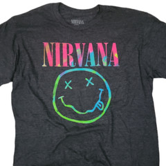 Unisex Adult Music t shirt -NIR-VANA -Heather Gray – music Tees –