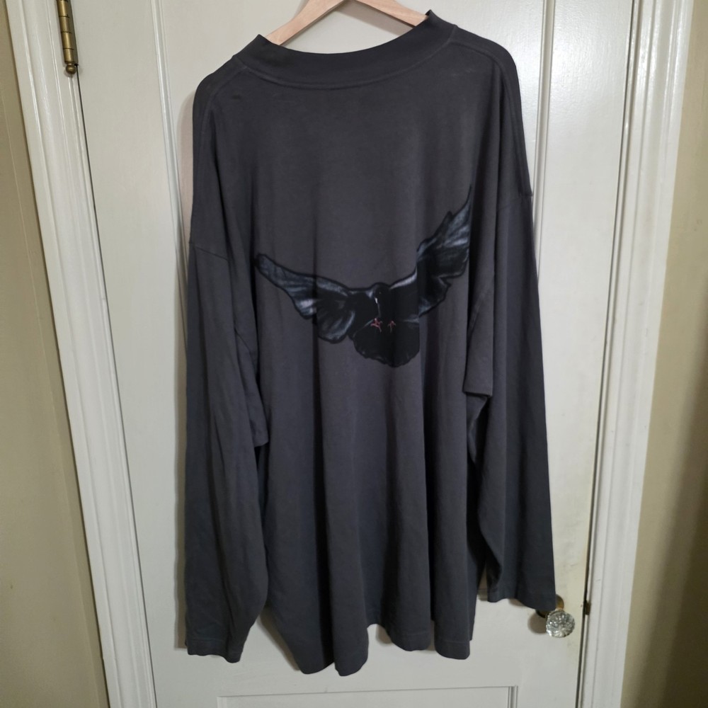 Yeezy Gap Balenciaga Heavy Jersey Dove Tee Size XXL longsleeve