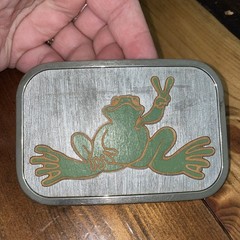 Vtg Peace Frog Buckle Rare Rebel Revolutions Belt Y2K Panama City Beach 90s