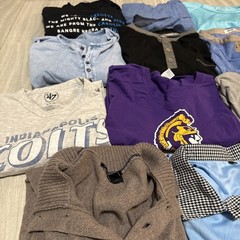 15pc Mens Clothing Lot L XL Nike Under Armour Banana Republic AS IS Stained READ