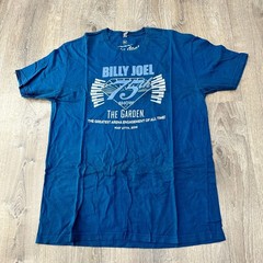 Billy Joel 75th Show Garden TShirt Mens XL Blue Official Barking Irons See PHOTO