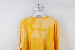 Vintage 90s Champion Mens Large Spell Out Acid Wash Long Sleeve T-Shirt Yellow