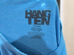 Hang Ten Surfer Graphic T-Shirt Men XL Blue Retro Style