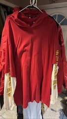 Supreme Layered Hooded LS Shirt Jersey Hoodie Red exclusive XXL