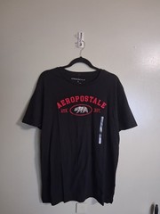 Men’s Aeropostale Nwt Black w Red Graphic Crew Neck Tshirt Size L