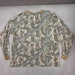 Vintage Mossy Oak Shirt Mens XL Brown Original Tree Stand Ringer Ace Sportswear