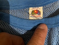 vintage fruit of the loom tank top Fit Small Blue 50s 60s