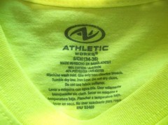 Athletic Works Loose Fit No Pocket Cotton Tee Men Sz S (34-36) NWT Acid Yellow
